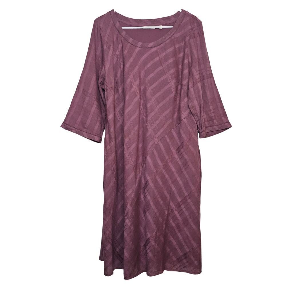 Soft Surroundings Pink Purple A-Line Bias Cut Dress, XL